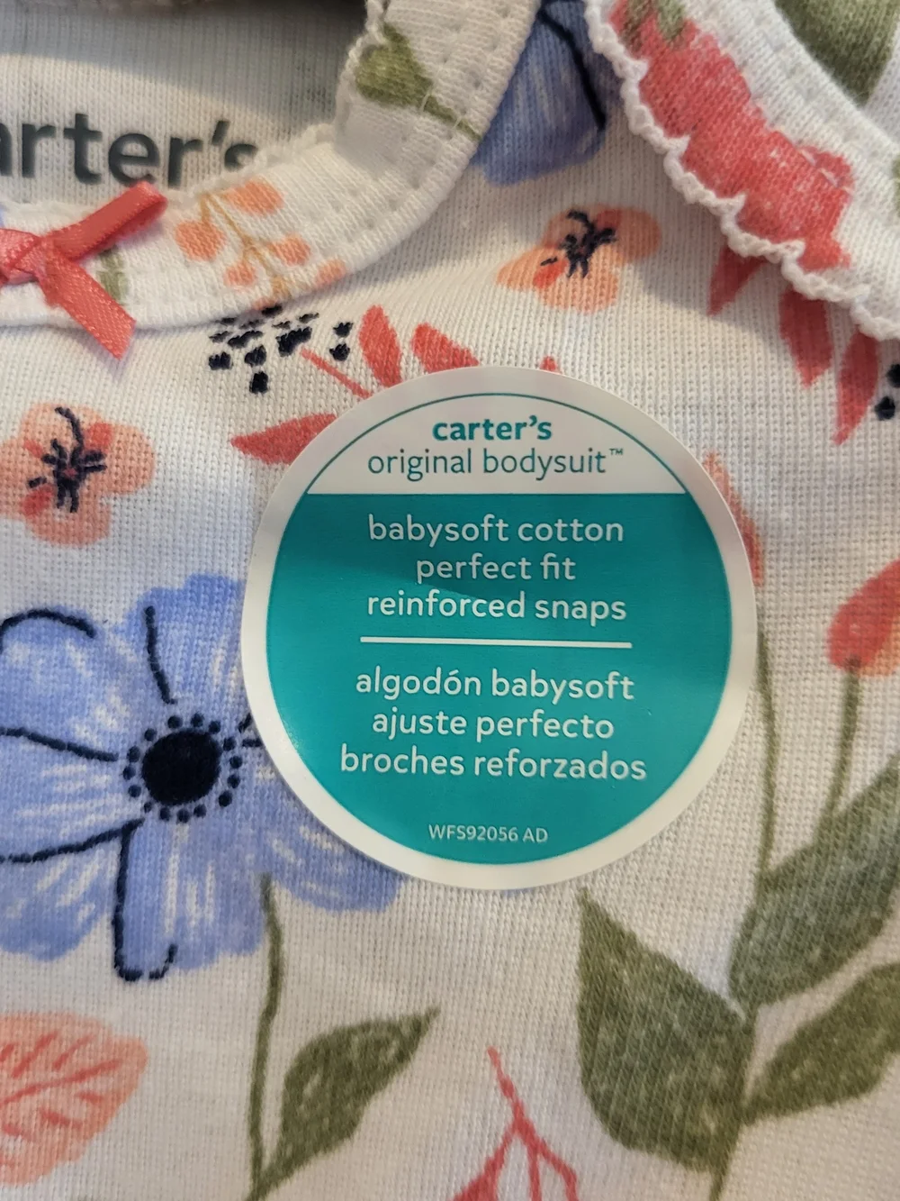 Carter's Newborn 3-Pack Cotton Knit Floral Ruffle Short Sleeve Bodysuits-NWT